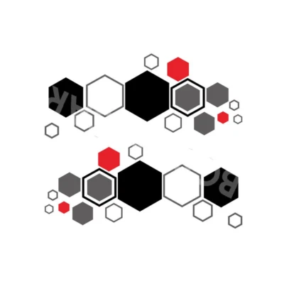 Calcomanía gráfica de panal pegatina de decoración de vinilo para accesorios de carrocería lateral de automóvil Foto 1 de 4