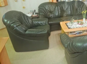 Leder Couchgarnitur Sessel 2er 3er - Bild 1 von 4