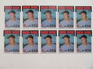 1986 Topps Roger Clemens #661 Medias Rojas de Boston lote de (10) tarjetas sin precio base o mejor - Imagen 1 de 2