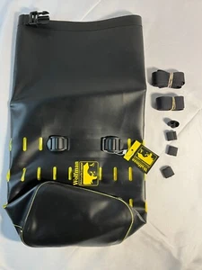 Wolfman Black Yellow Adjustable Buckle Waterproof Motorcycle Luggage - Picture 1 of 12