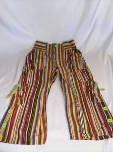 Children’s Place Girls Sz 4 Striped Convertible Pants Elastic Waist - Picture 1 of 6