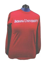 Steve & Barry's Red Indiana University Long Sleeve Tee Shirt Woman Size Medium - Picture 1 of 5