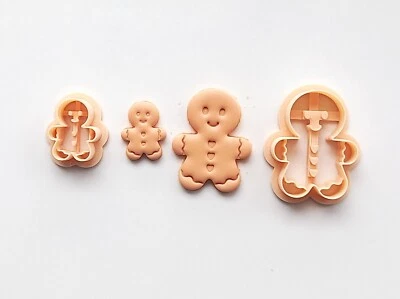Cortadores de arcilla polimérica de pan de jengibre de Navidad para hombre | Maxi mini conjunto árbol temático de Navidad Foto 1 de 4