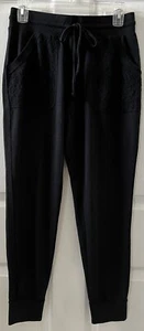 Pantalones de chándal Knox Rose para mujer negros con bolsillos de encaje hasta el tobillo - talla XS USADOS EN EXCELENTE ESTADO - Imagen 1 de 12