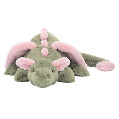 MARKENLOS Jelly Cat Malachy Dragon kleine weiche Plüschspielzeug gefülltes Tier 50 cm