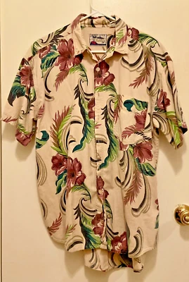 VTG Robert Stock " Island Style" Hawaiian print shirt sz XL cotton — 第 1/4 张图片