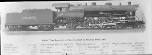 25BB064 2. GEN ALTE NEGATIVE PHILADELPHIA & READING RAILWAY 4-6-2 LOK #120 1922 - Bild 1 von 1