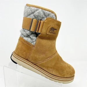 Sorel Rylee Tan Light Brown Waterproof Suede Pull On Ankle Boots Brown Size 7 - Picture 1 of 14
