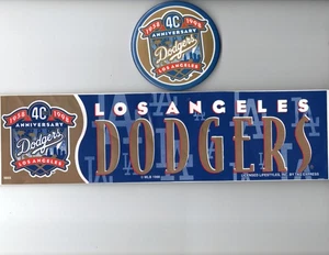Juego de pegatinas y pines del 40 aniversario de los Dodgers de Los Ángeles 1958-1998 MLB - Imagen 1 de 3