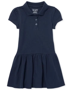 girls And Toddler Short Sleeve Picque Polo School Uniform Dress, Tidal Single... - Picture 1 of 4