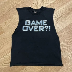 2002 Vintage WWF Tag Triple H HHH Game Over T-shirt No Sleeves - Picture 1 of 4