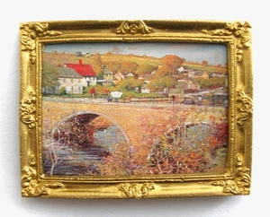 dollhouse doll house miniature PICTURE FRAME THE BRIDGE COUNRTYSIDE - Picture 1 of 1