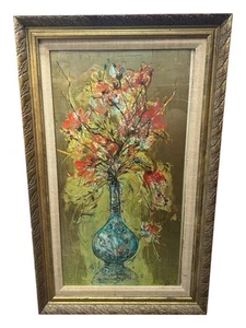 EDNA HIBEL "El Jarrón Azul" Edición Limitada 1000 Impresiones #87 Enmarcado Italia 30”x18" - Imagen 1 de 7