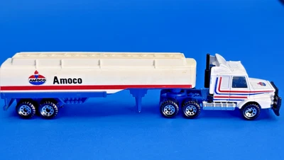Vtg MATCHBOX Convoy Scania T142 HO Scale Diecast AMOCO Semi Truck & Petro Tanker - Image 1 of 4
