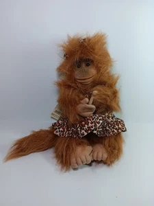 Peluche pupazzo scimmia Hosung 1994 nuovo raro vintage etichette e vestito - Foto 1 di 8