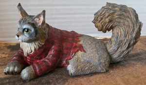 Hamilton Collection All Meow-llows Eve Wolf-Meow-N-Cat kariertes Hemd Raubkatze - Bild 1 von 5