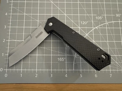 KERSHAW 1372 'Rib' G10 C.纤维手柄3.5英寸切割刀式刀片EDC拖鞋刀 — 第 1/4 张图片