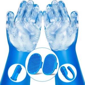 6PCS Pet Grooming Kit | Dog Washing Gloves | Dog Bath Brush | Dog Bath Gloves... - Picture 1 of 7