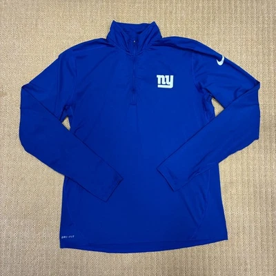 Pullover Nike New York Giants 1/4 Cremallera Para Hombre Grande Azul Dri-Fit Performance NFL Foto 1 de 4