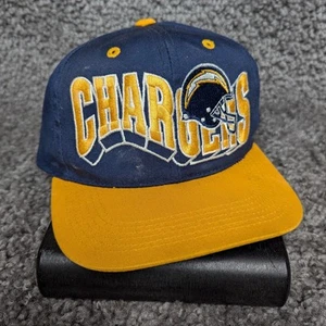 Vintage San Diego Chargers GCC Mütze Cap Spell Out Snapback NFL blau gelb - Bild 1 von 5