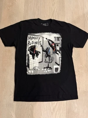 Camiseta para hombre Riot Society talla grande "Monkey Business" negra con gráfico Foto 1 de 4