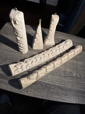 H.L. Enlow Resin Carving Study Stick Lot Eyepiece Lipstick Nosecone Cowboy Woman - Image 1 of 4