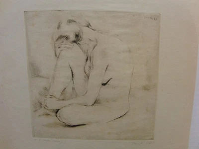 Walter Tanck 1894-1954 Radierung 1924 Akt Frau Female erste Auflage 2 von 5 RAR - Bild 1 von 4