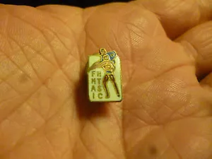 Ancienne Insigne de Boutonnière Patinage Artistique Enamel Ice Skating Pin - Foto 1 di 1