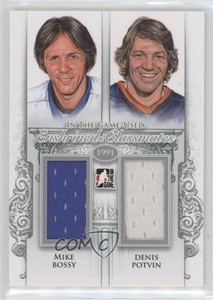 2013-14 In the Game-Used Enshrined Classmates Silver /50 Mike Bossy Denis Potvin