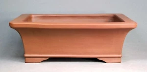 Tokoname Rect. Hon-shudei Bonsai Pot by Togen, #togen08 : 217*170*H72mm - Picture 1 of 8