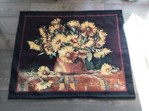 Sunflowers in A Copper Pot Wall Hanging Tapestry by Robert A. Johnson 42” x 35” - Picture 1 of 10