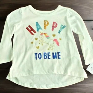 Baby girl long sleeve shirt, Carter's, multi-color, unicorn, 12 mos - Picture 1 of 5