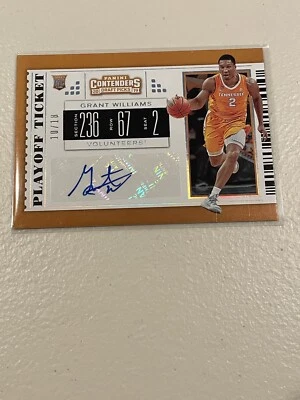 Grant Williams 2019-20 Panini Contenders Draft Picks Playoff Ticket Auto #10/18 - Image 1 of 3