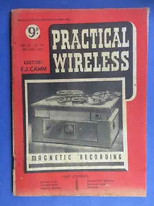 PRAKTISCH DRAHTLOS - Magazin - Oktober 1950 - Magnetische Aufnahme - Wavetraps - Bild 1 von 4