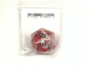 35 mm mega acrílico D20: ataque combinado rojo/blanco con números negros - Imagen 1 de 1