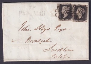 1840 1d grau-schwarz selten Pl 9 OD ND 2x schwarz MX TP Pall Mall sehr guter Zustand Kat. 1.825,00 € - Bild 1 von 3