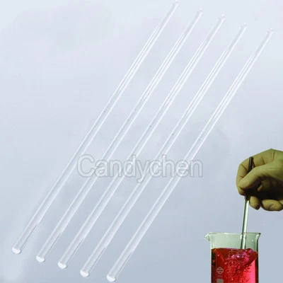 5x varillas de agitación de vidrio de 6 mm x 150 mm/200 mm para uso en laboratorio agitador de barra de agitación laboratorio Foto 1 de 4