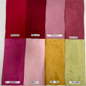 Suede Faux Fabric Upholstery 35 Colors 58" Wide By the Yards or Sample - Picture 1 of 76