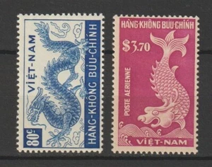 1952 South Vietnam Air Post Stamps Gragon Scott # C7, C9 Mint Never Hinged - Picture 1 of 2