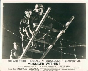 DANGER WITHIN RICHARD TODD MICHAEL WILDING LOBBY CARD