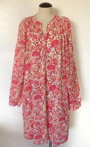 Lilly Pulitzer Mallory Shirt Dress Lawn Pink Floral Women’s Size 8 Msrp $168 - Picture 1 of 12