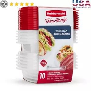 10 Piece Food Storage Containers Set W/ Quick Click Seal BPA Free Stackable New - Picture 1 of 7