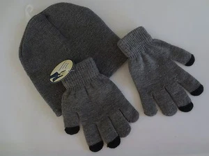 NEW Boy Girl Youth One Size FADED GLORY Knit Touch Gloves Beanie Skull Hat GRAY - Picture 1 of 1