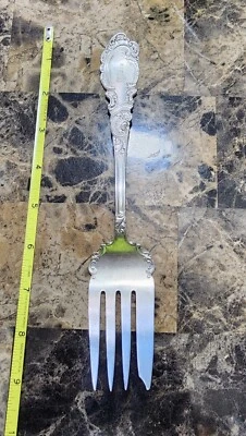 👌ROGERS & HAMILTON ANTIQUE c1895!ALDINE SILVERPLATED MEAT SERVING FORK 🥩 - Image 1 of 4