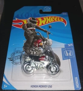 2020 Hot Wheels HONDA MONKEY Z50 Burgundy Red #10/250 Honda 3/5 Motorcycle ~NEW! - Picture 1 of 11