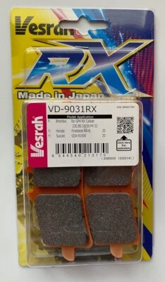 PASTILLAS FRENO VESRAH VD-9031RX SINTERIZADAS APRILIA, DUCATI, KAWASAKI, KTM, SUZUKI, 1 PR Foto 1 de 2
