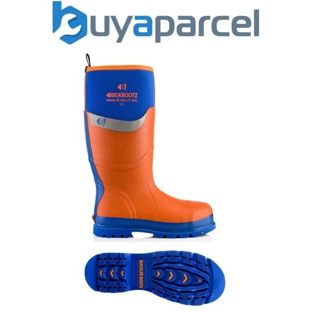 Buckler Boots BBZ6000OR Safety Neoprene Buckbootz - Orange, UK 10