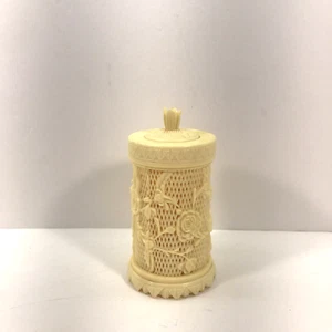 Soporte para aperitivo de cóctel palillo de dientes de colección floral tallado celuloide 44 tenedores - Imagen 1 de 5