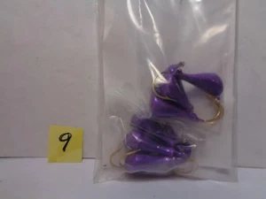 Plantillas de natación pintadas, 3/8 oz. Gancho talla 2/0, púrpura, 10 unidades (nuevo otro) - Imagen 1 de 7