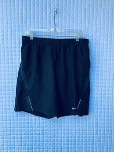 Nike Shorts Adult Large Black Basketball Workout Gym Men’s Pre Owned - Picture 1 of 6